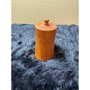 Vintage Handcrafted Juniper Wood Jar With Lid  Oregon Juniper